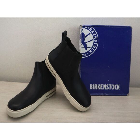 Birkenstock 1028473 Women's Sz 8 Black Leather Bend Chelsea Ankle Booties - Picture 1 of 14
